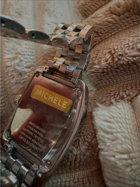 Michele Silver Stainless Steel Watch with White Dial main image 8